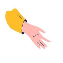 የተከፈተ እጅ ለመዘርጋት የሚጣጣር ምሳሌ