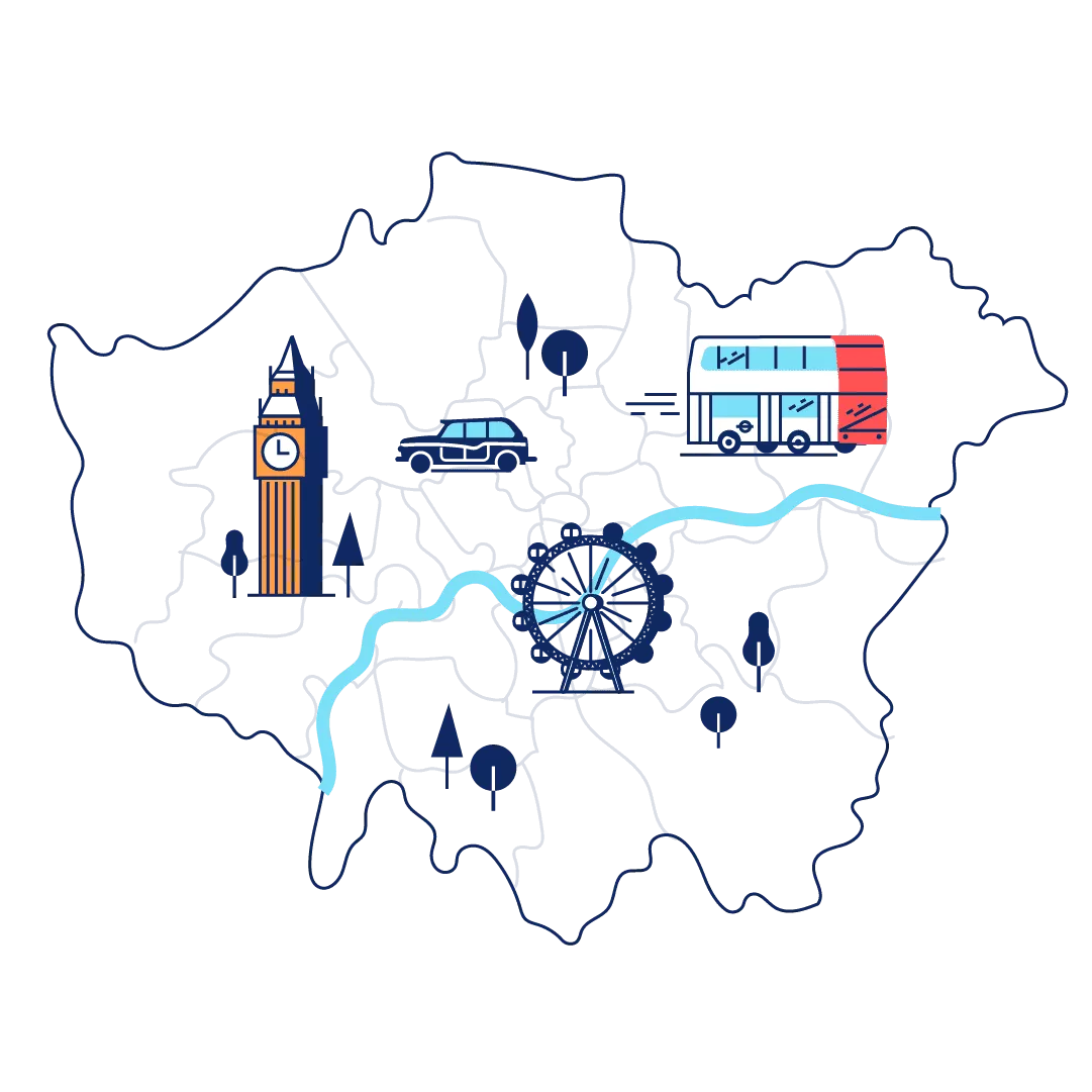 Illustration de la carte de Londres