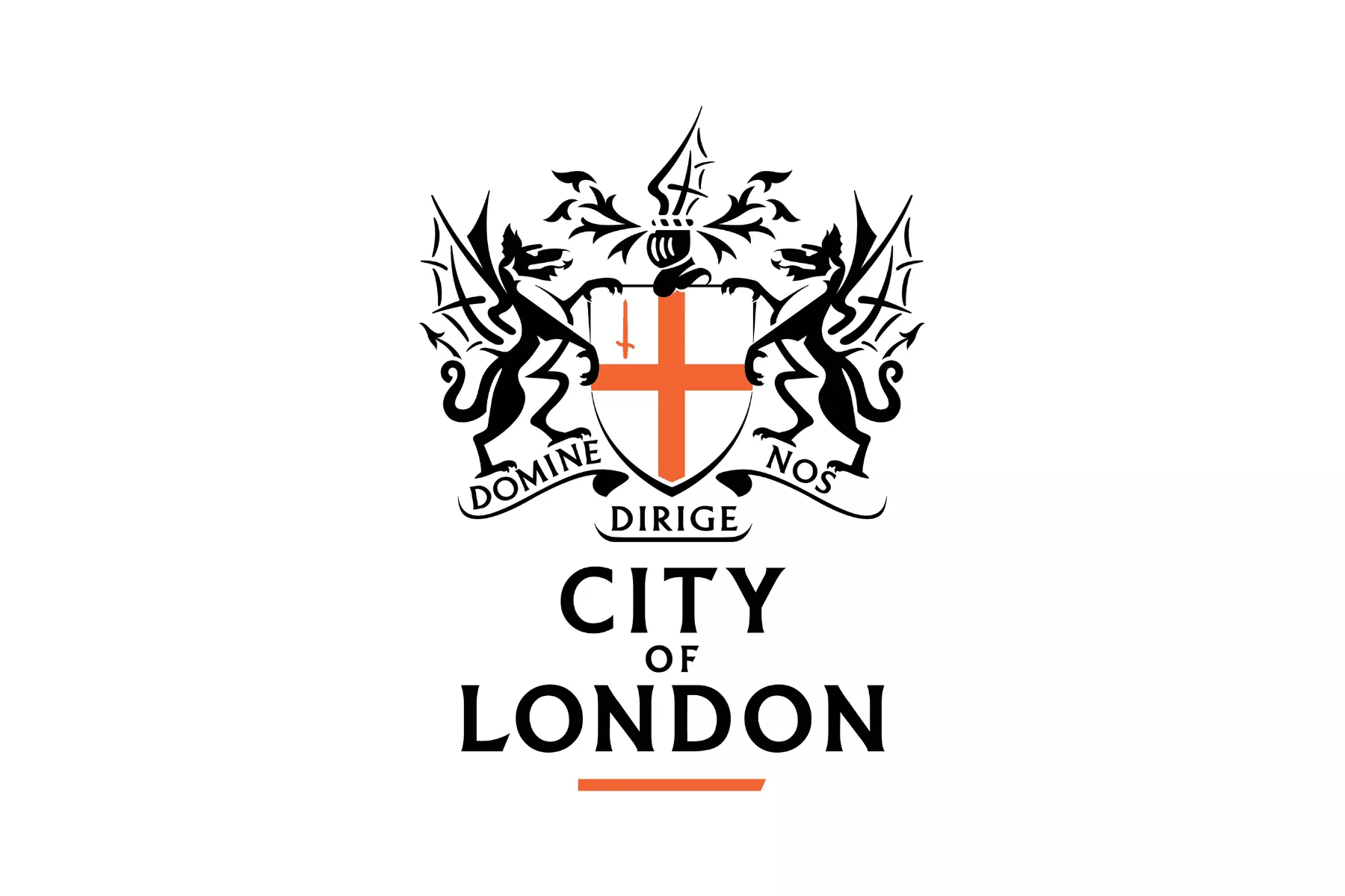 L'écusson de la ville de Londres en noir et rouge