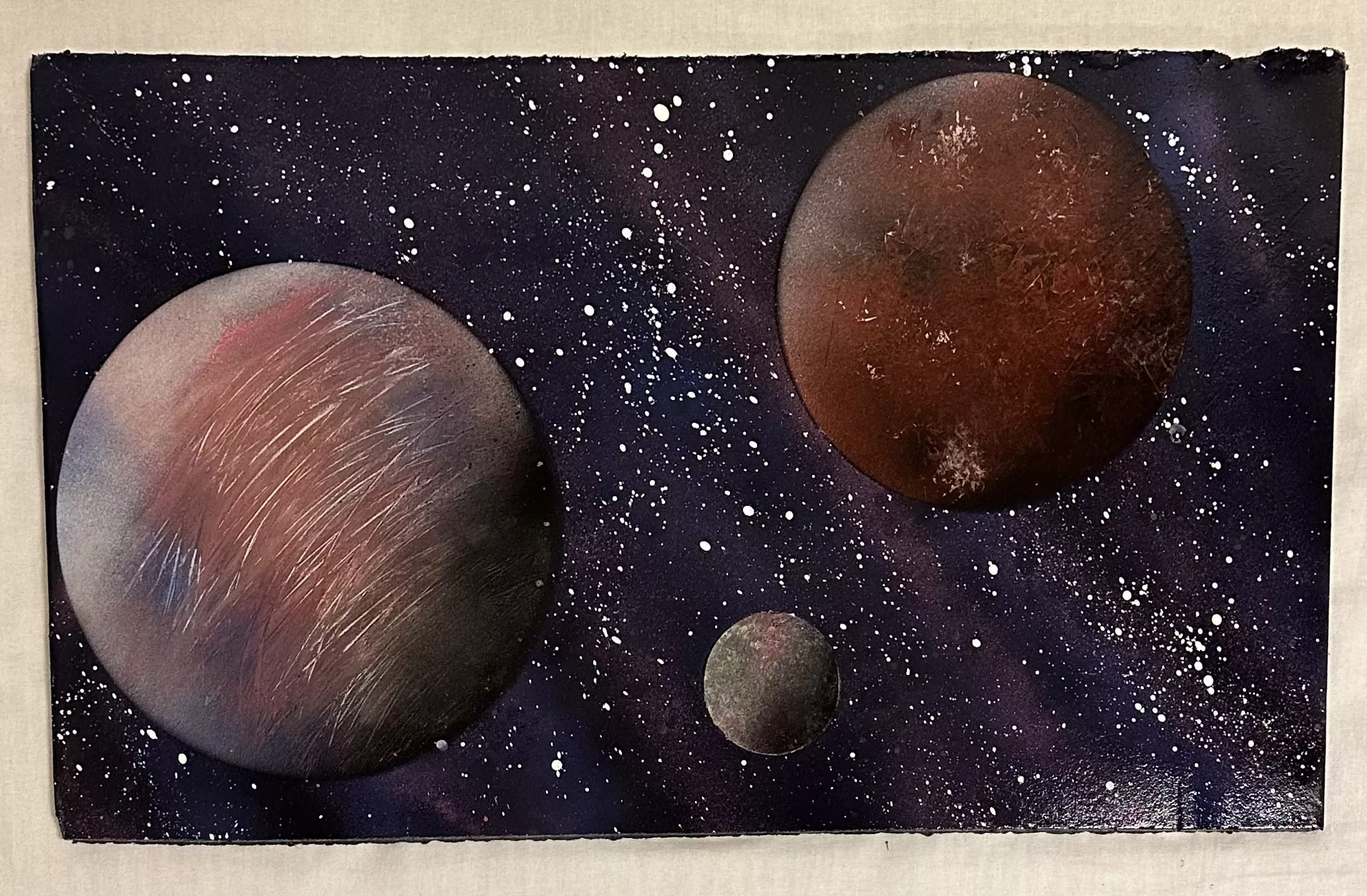 Dibujo de planetas y estrellas